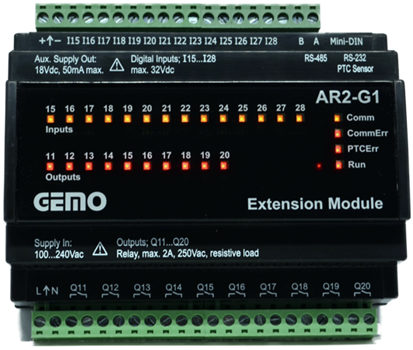 AR2 - G1 -24VDC - 14D Gemo AR2 için Genişleme Modülü
