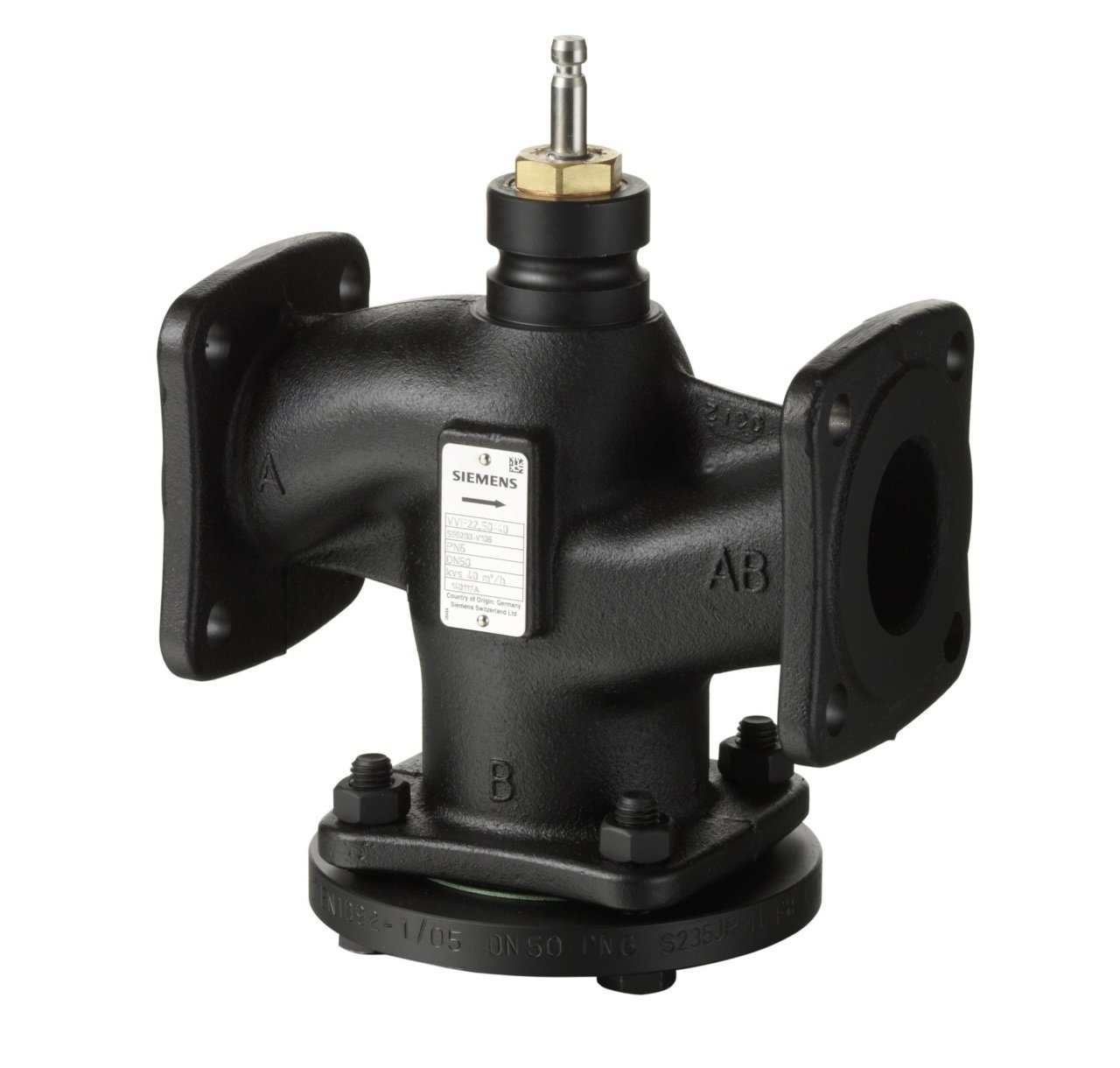 VVF22.25 -10 iki yollu vana PN6 DN25 KVS10 Flanşlı