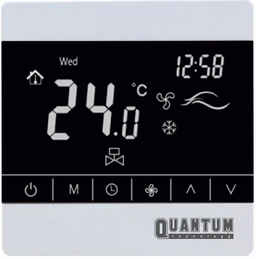 T8200 Dijital, 4 Borulu Fan Coil Termostatı 230V